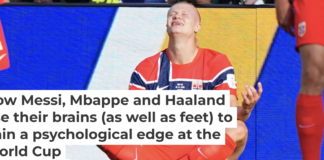 Norway’s Erling Haaland celebrates scoring his side’s opening goal during the World Cup group match against Iraq on June 16, 2026. (AP Photo/Martin Meissner) AP Photo/Martin Meissner